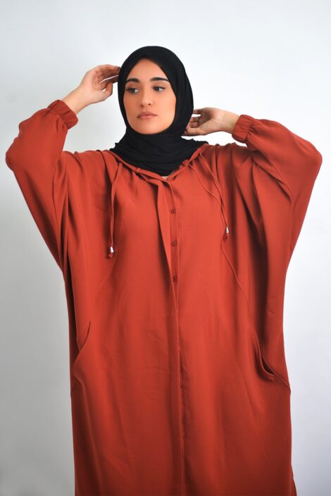 abaya-veste-a-capuche-trendy (Aarderood)(1)