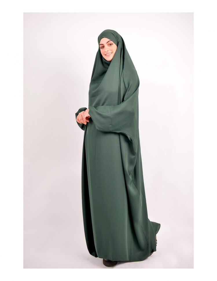 Jilbab 1-delig groen